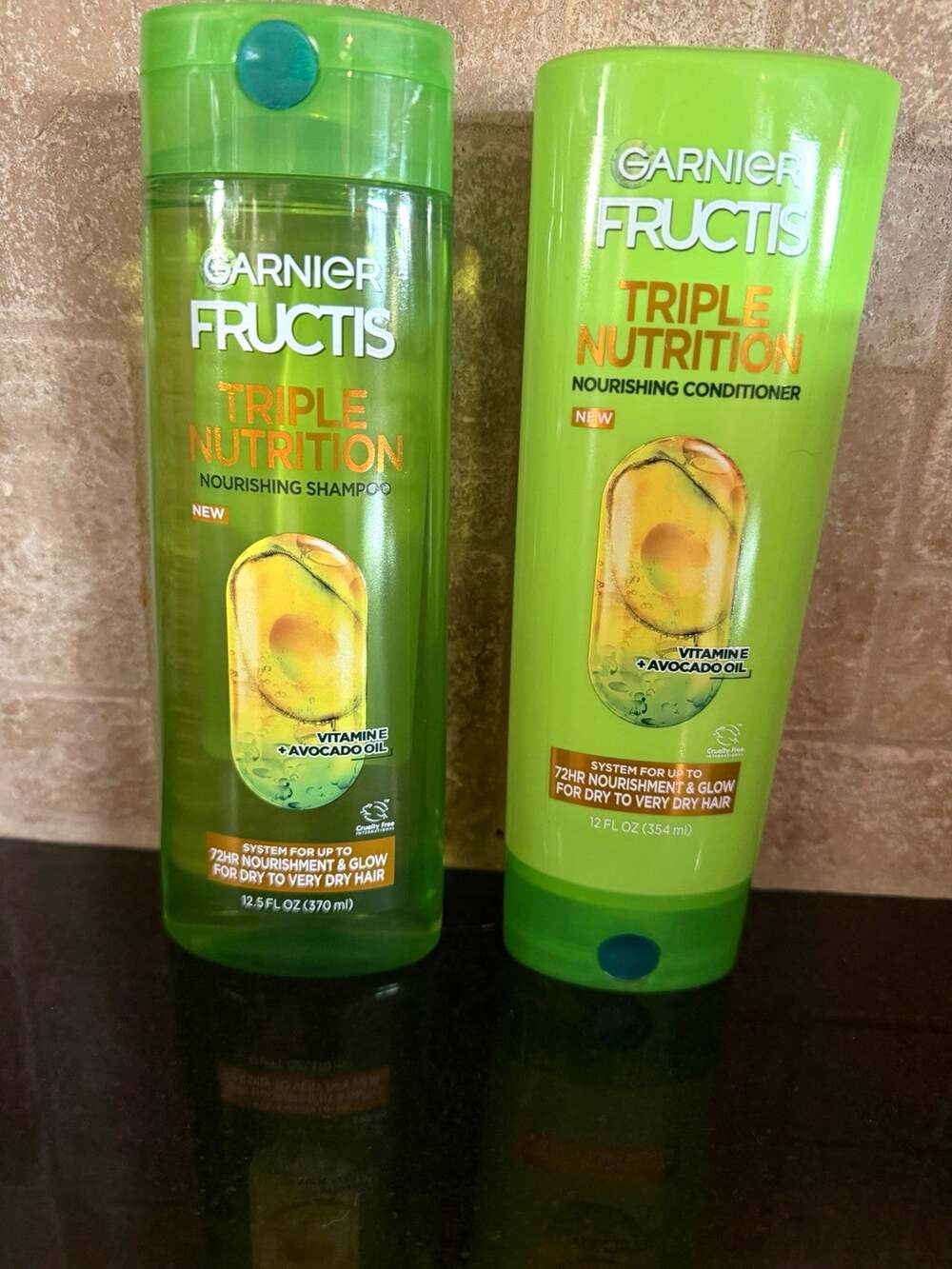 Garnier Fructis Triple Nutrition Nourishing Shampoo & Conditioner Dry Hair 12.5